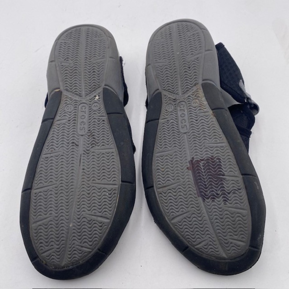 Crocs Swiftwater Mesh Sandal Women 10 Black Charcoal Sport Water Shoe Adjustable - Picture 3 of 12